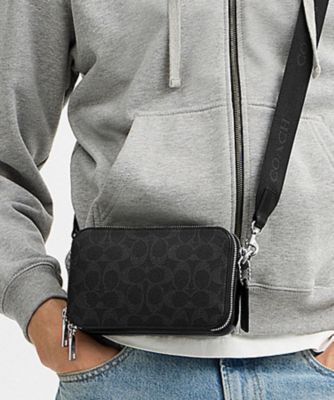 ＜COACH＞クリントン　クロスボディ　バッグ・シグネチャー　キャンバス